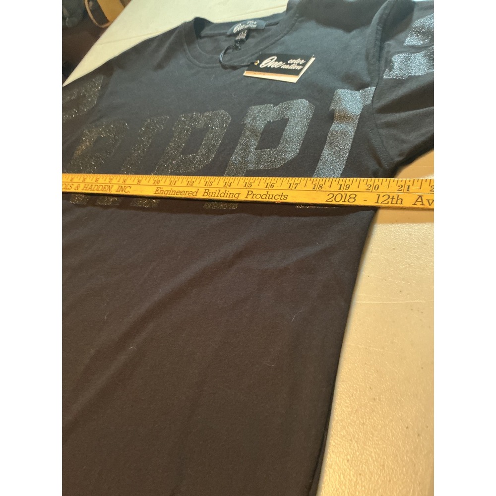One Color Nation Mens Drippin Glitter Graphic T-Shirt Black Silver King Large - Picture 8 of 11